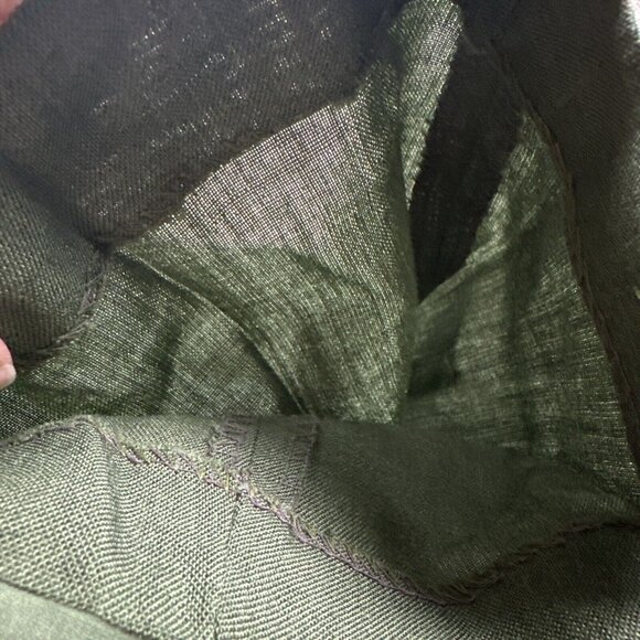 VTG Leisure Suit Slacks Pants Mens 35x30 Green Rayon Straight Leg Talon 70s - Picture 11 of 11